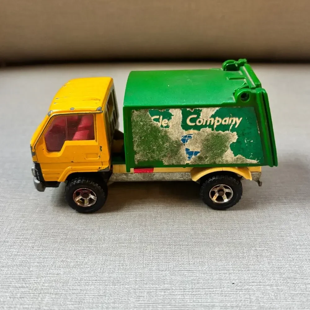 Vintage Majorette Toyota Clean Company Garbage Truck 1:55 Diecast France AS IS